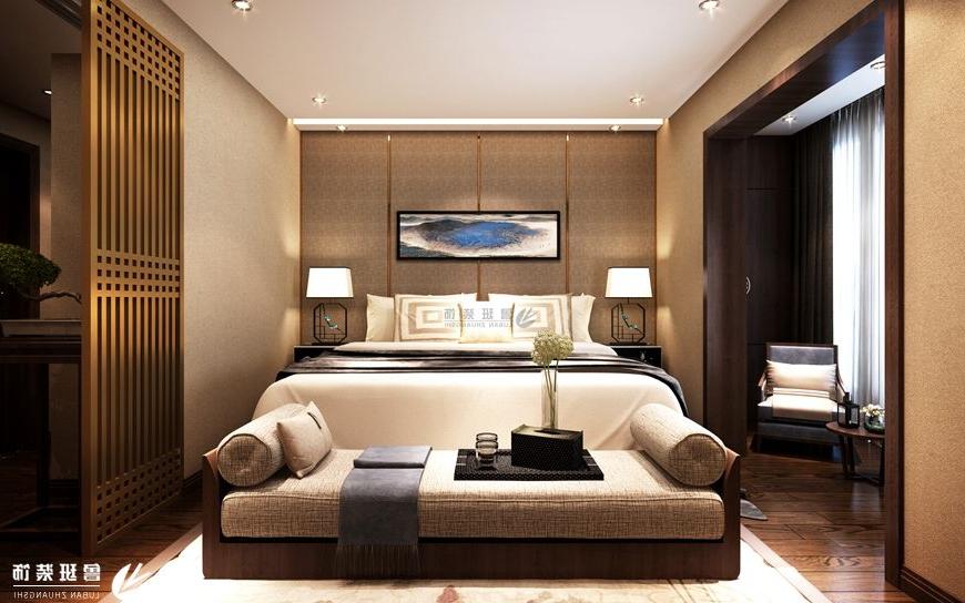 白桦林间,新中式风格,卧室